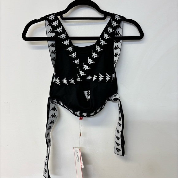 NWT - Kappa 222 Banda Dixot Bra 'Black/White' - Size Women's Medium - Picture 2 of 6